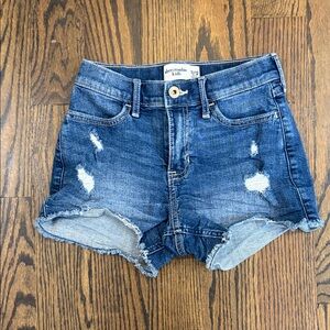 abercrombie kids dark denim shorts